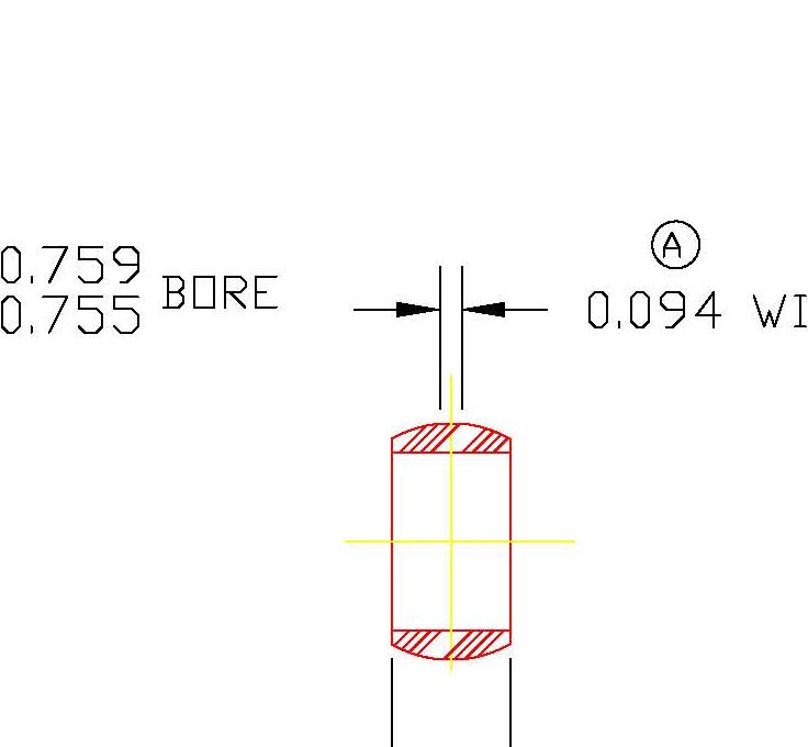 Molded Nylon Spherical Bearing Unmounted  -   3/4 "