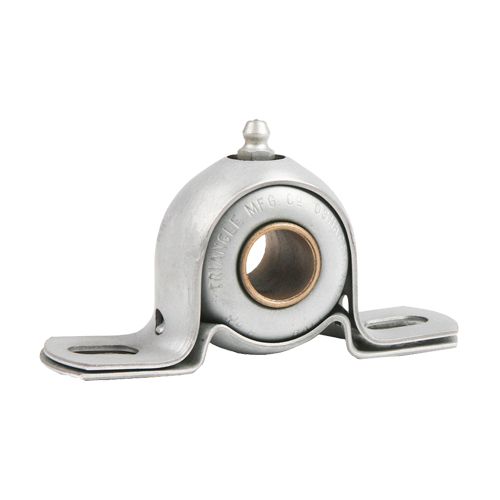 Stamped Steel Bearing Ball Sintered Bronze Bushing 2 Bolt Pillow Block Bearing with Bushing, 16 Gauge -  3/4"