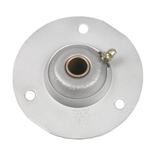 Stamped Steel Bearing Ball Sintered Bronze Bushing 3 Bolt 3 Bolt Flange Bearing with Bushing, 16 Gauge -  3/4"