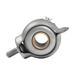 Sintered Bronze with Stamped Steel Ball Clamshell Bearing with Bushing, 16 Gauge  - 1/2"