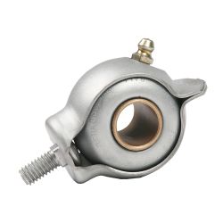 Sintered Bronze with Stamped Steel Ball Clamshell Bearing with Bushing, 16 Gauge  - 1/2"