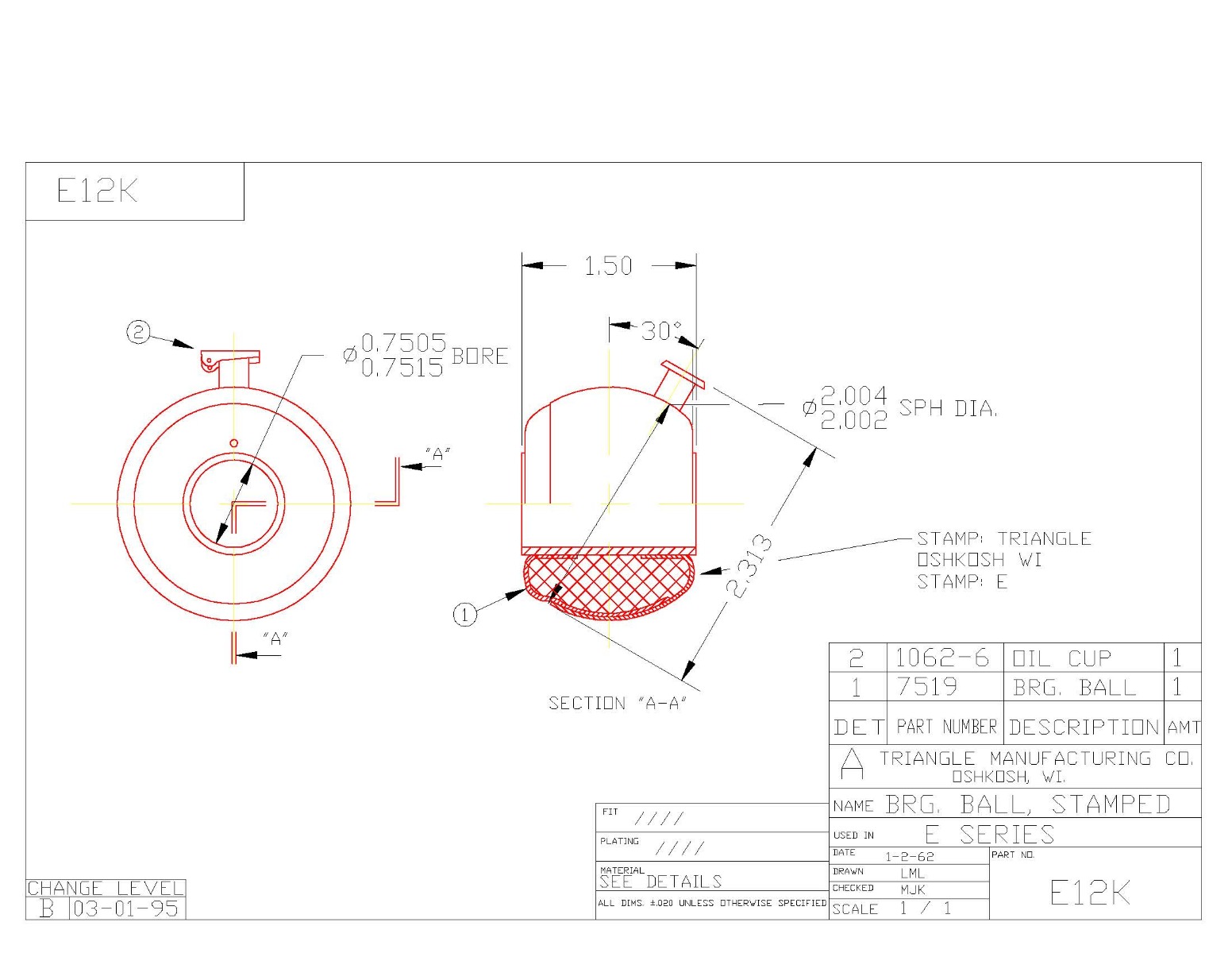 Sintered Bronze with Stamped Steel Ball Spherical Bearing
