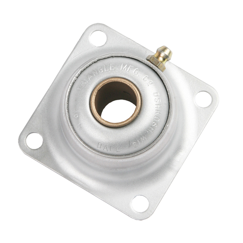 Stamped Steel Bearing Ball Sintered Bronze Bushing 4 Bolt 4 Bolt Flange Bearing with Bushing, 16 Gauge -  5/8"
