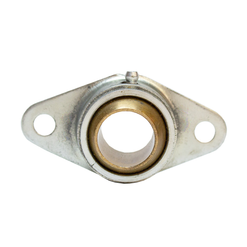 Sintered Bronze Bearing Ball 2 Bolt 2 Bolt Flange Bearing with Ring, 13 Gauge - 1"