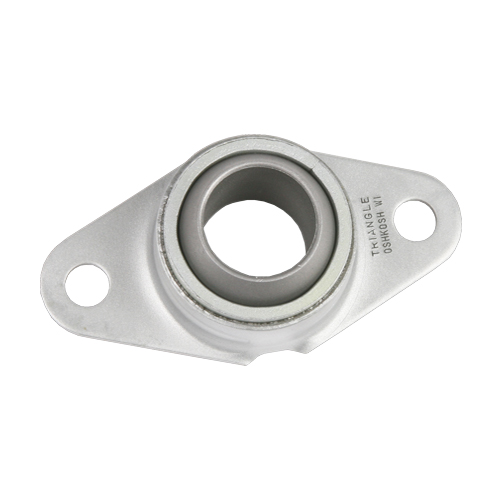Sintered Iron Bearing Ball 2 Bolt 2 Bolt Flange Bearing with Ring, 13 Gauge - 1"
