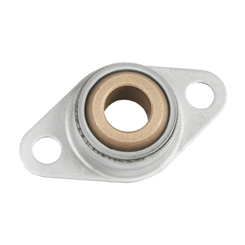 Sintered Bronze Bearing Ball 2 Bolt 2 Bolt Flange Bearing with Ring, 14 Gauge -  5/8"