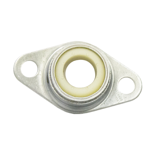 Molded Nylon Bearing Ball 2 Bolt 2 Bolt Flange Bearing with Ring, 14 Gauge -  3/4"
