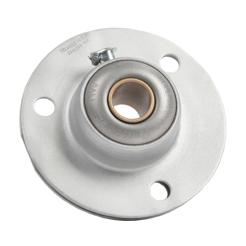 Stamped Steel Bearing Ball Sintered Bronze Bushing 3 Bolt 3 Bolt Flange Bearing with Bushing, 14 Gauge -  5/8"