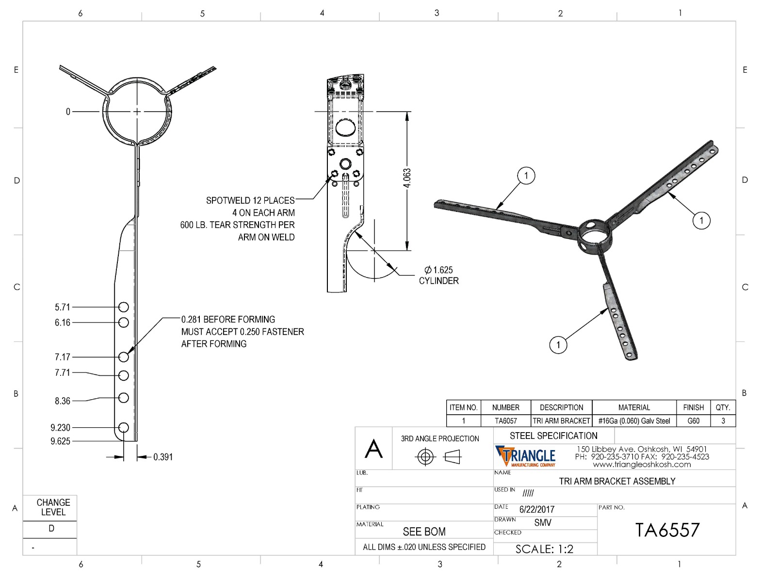 Spider Blower Bearing Bracket TA6557