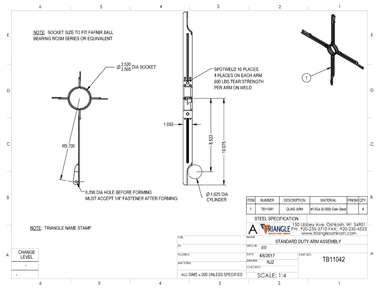 Spider Blower Bearing Bracket TB11042
