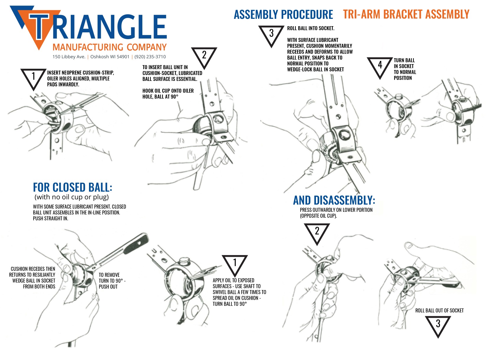 Guide for the assembly and disassembly of Triangle's Spider Blower Bearing Brackets