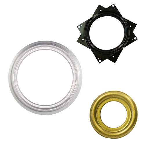 Any size coated and plated lazy susan bearings by Triangle Manufacturing